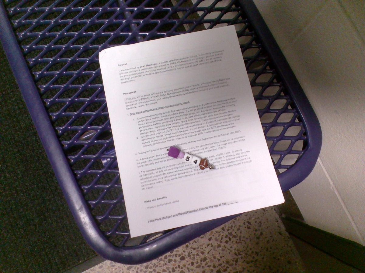 Football charm number 54 left on bench