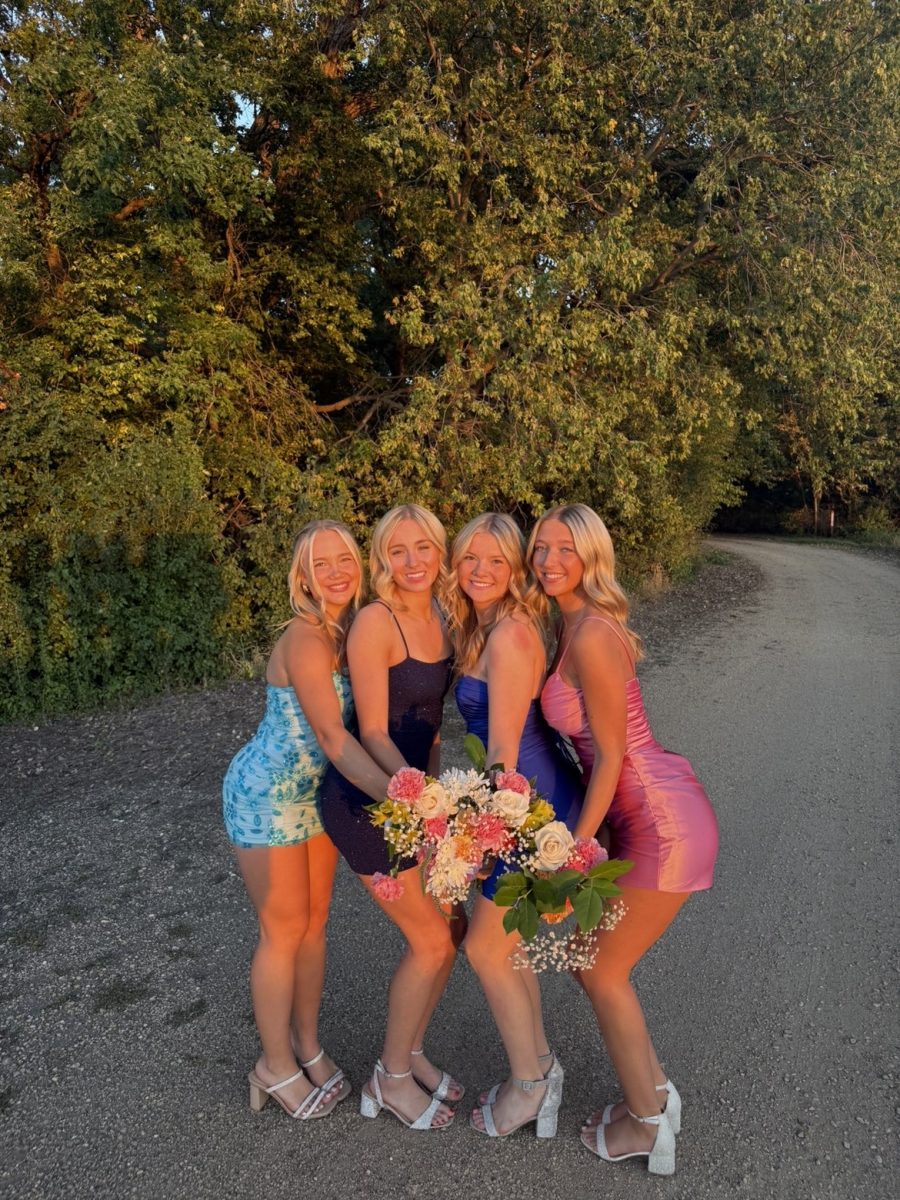 From left: Madalynn Olson, Brooklyn Lewis, Maddy Wellman, and Brogan Thordson
