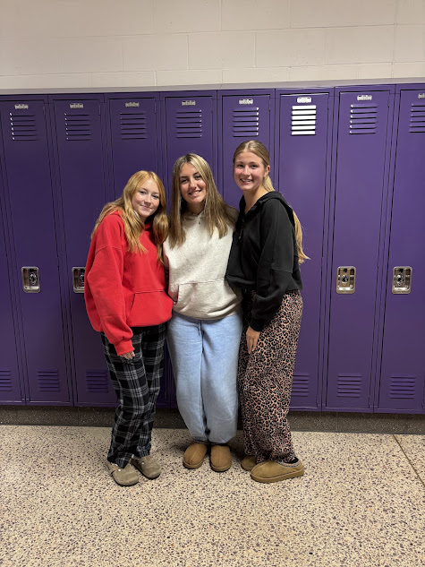 (Left to right) Senior Jaci Johnson, Junior Peyton Jensen and Senior Lydia Osborne. 