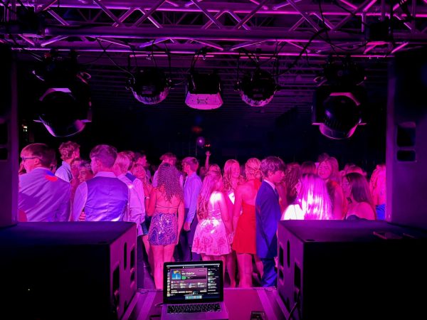 Kicking it in on the dance floor during homecoming