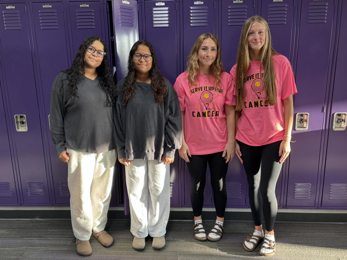 From left to right Bianca Evans, Brielle Evans, Breau Blickem, and Annie Loberg twin for twin day. 