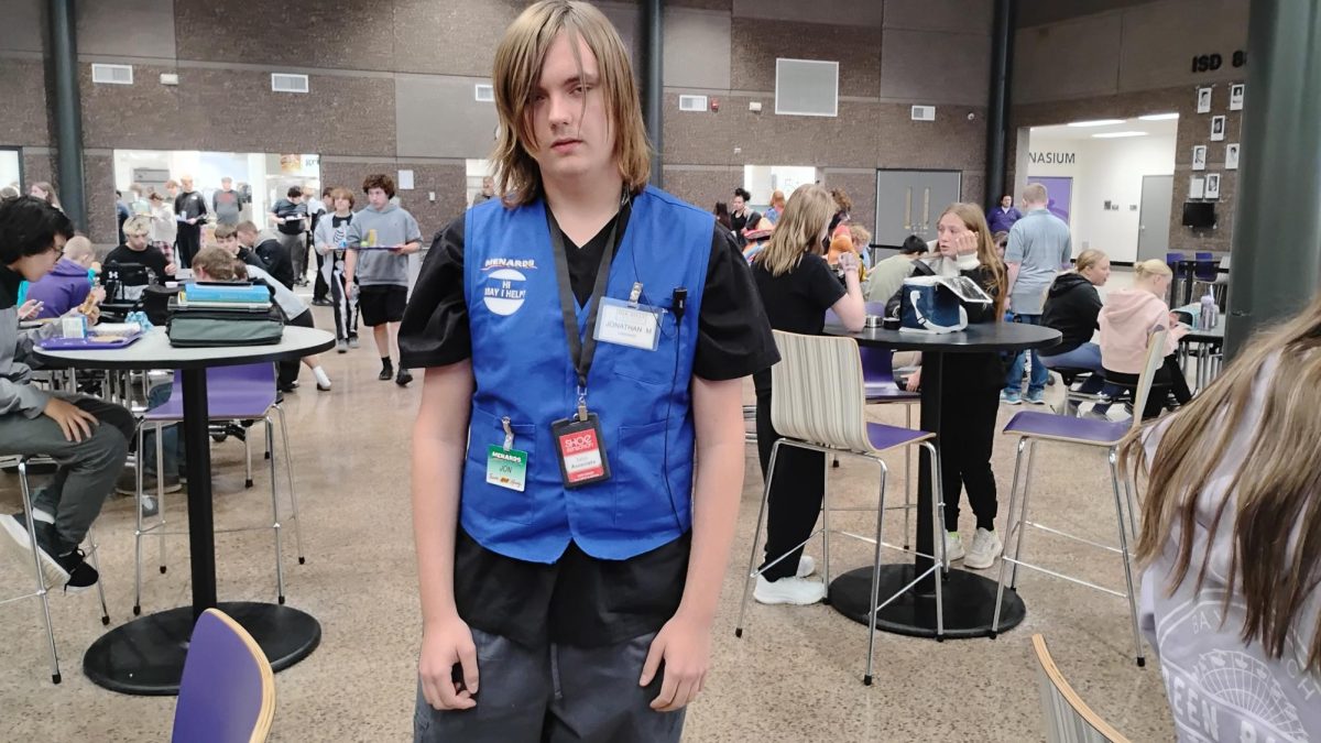 Jonathan Meier dressing up as a Workaholic