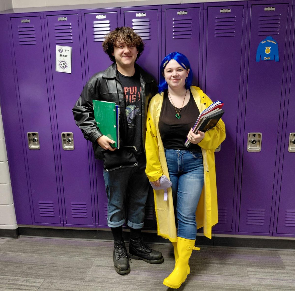 Seniors: Dominick Marenco dressed as Wybie Lovat and Kyla Freeman dressed as Coraline Jones.