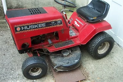 Old, broken down riding lawnmower