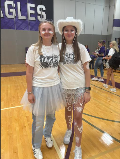 Juniors Maddy Meyer and Abby Sowers are all smiles after BOTC