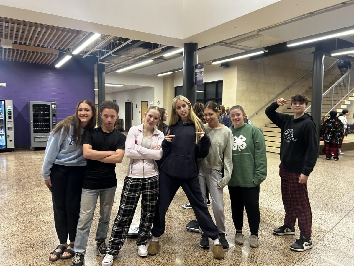 Left to Right, Emma Beranek, Tylee Haefner-Richardson, Joleigh Engel, Allie Schneider, Keira Kral, Natalia Frederickson, Anthony Bergevin