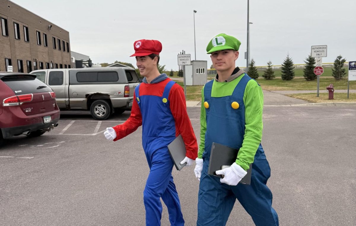 Mario (Kyle A.) and Luigi (Braxton K.)