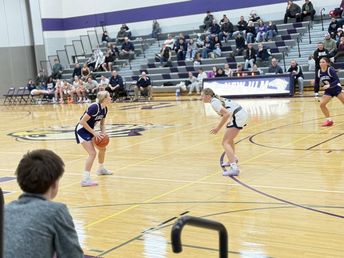 Brooklyn Lewis being guarded by JCC