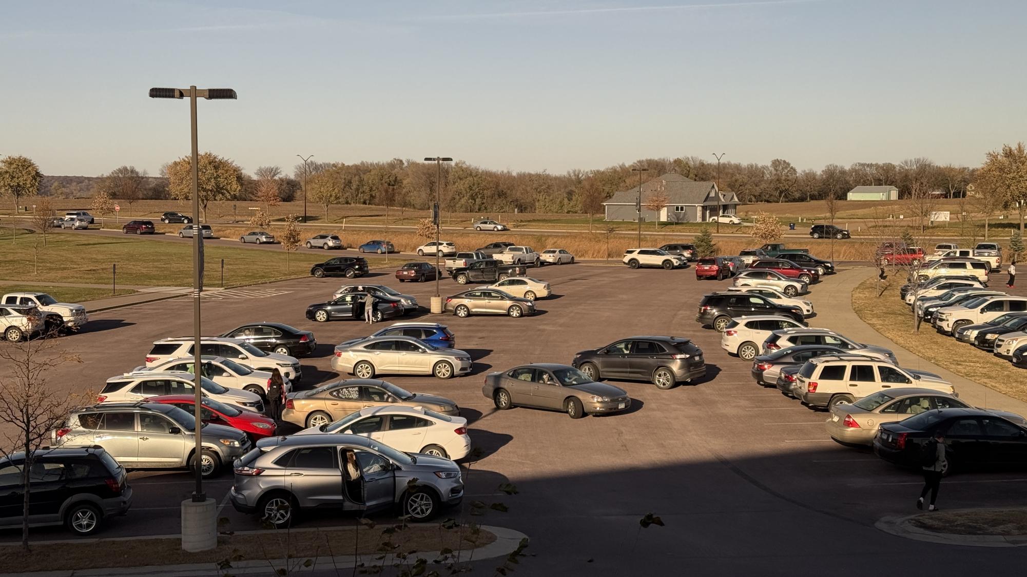 The mad dash after school to get out of the parking lot.