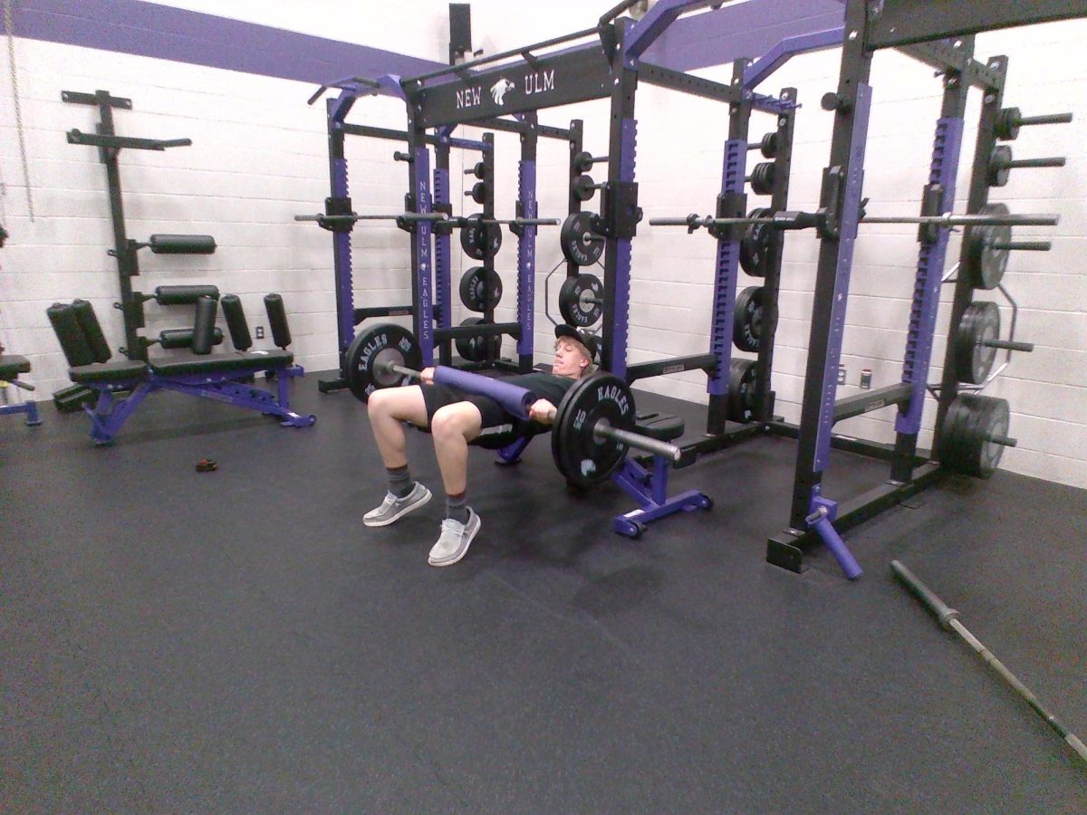 Gym student working hard to become more explosive.