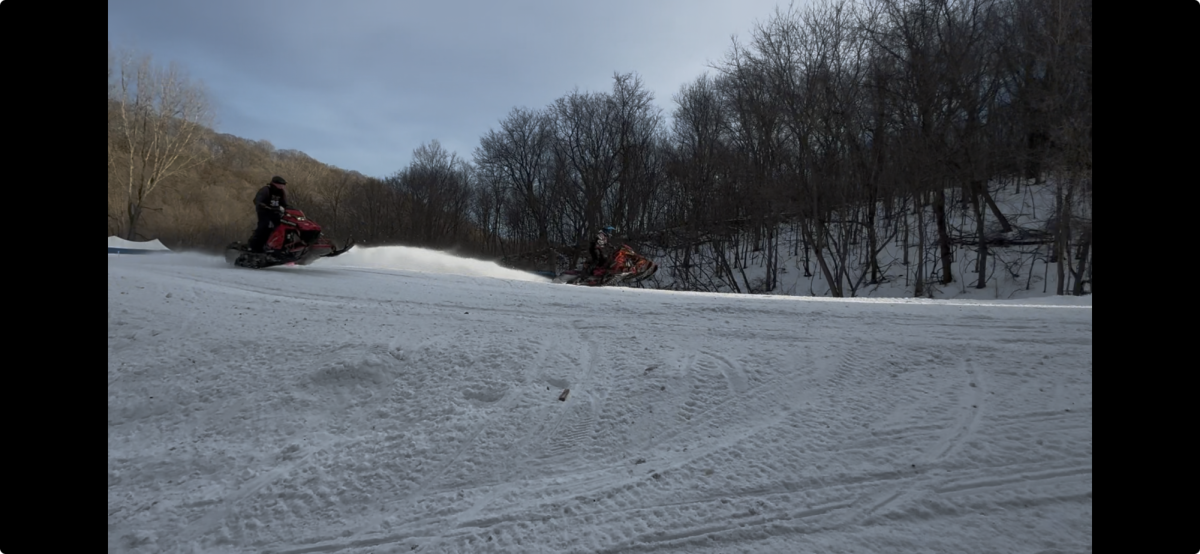 Tate Isaacson(left) on Polaris Cross Country, racing former NUHS student Carson Dulas on Polaris XCR 850 in King of the Hill race.
