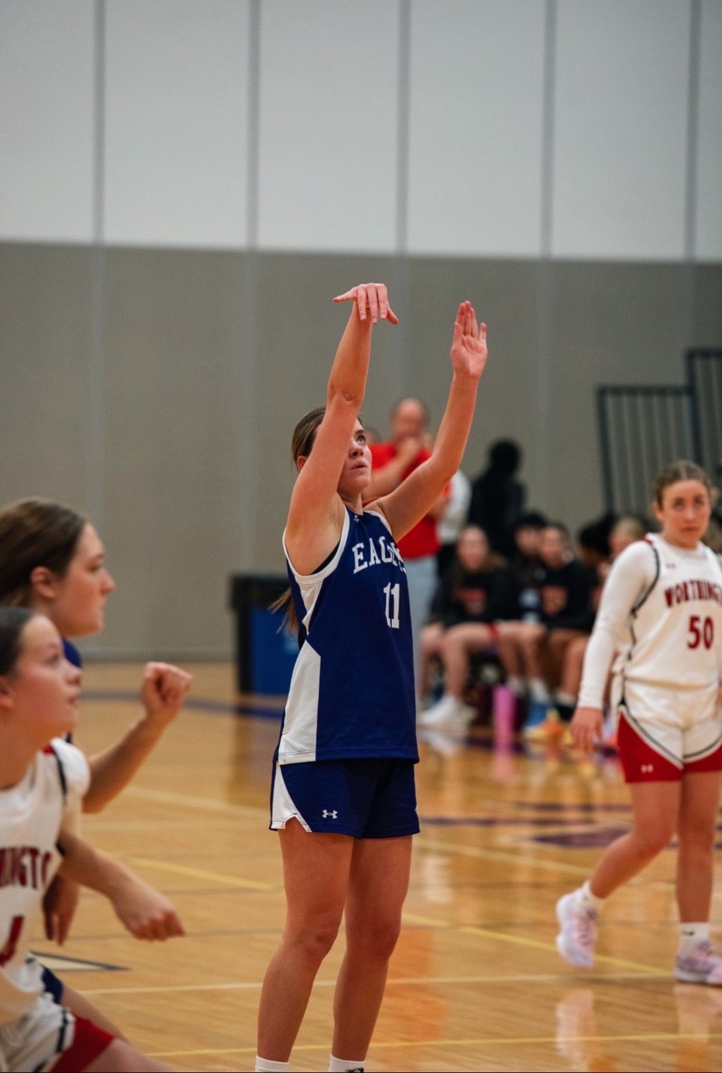 Senior Jordan Boettger at the free throw line