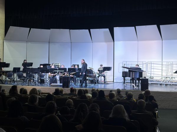 Band and Choir preform at the Winter concert.