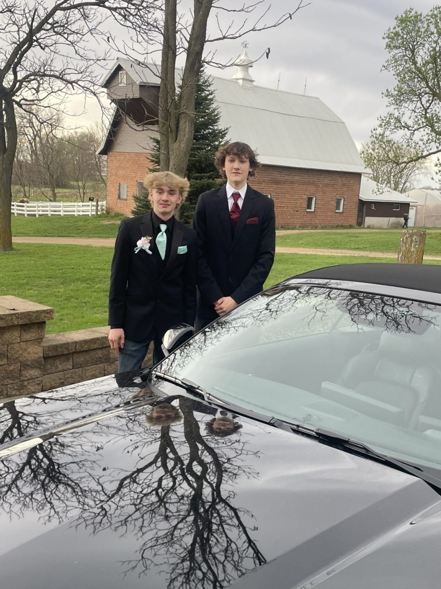 Getting ready and posing up before taking off for a long day of prom.